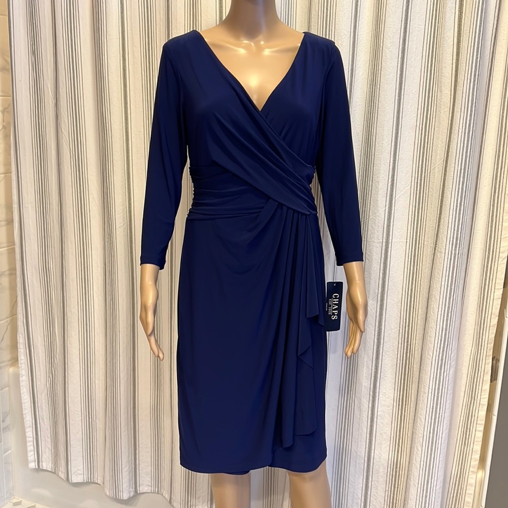 Chaps Dress Stunning Blue